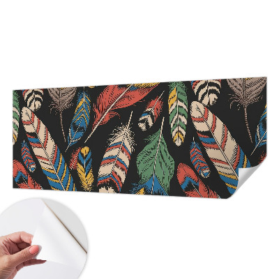 Carta da parati adesiva Piume colorate