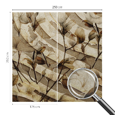 Fotomurale effetto 3D flora classica