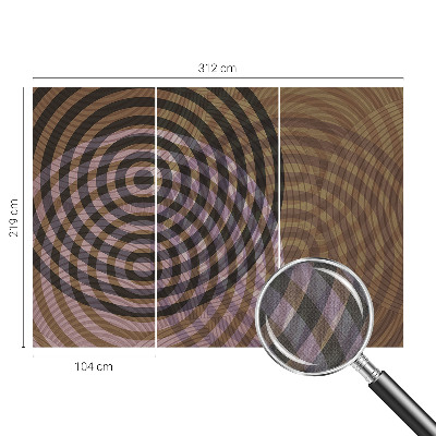 Fotomurale 3D Cerchi ipnotici