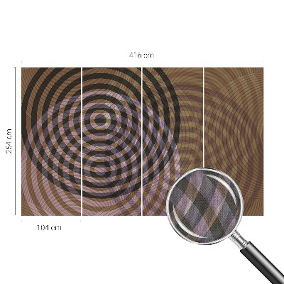 Fotomurale 3D Cerchi ipnotici