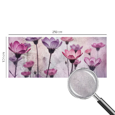 Carta da parati panoramica effetto 3D Fiori color pastello