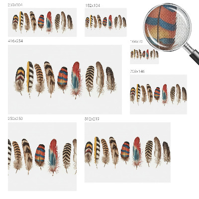 Carta da parati per cameretta Piume colorate