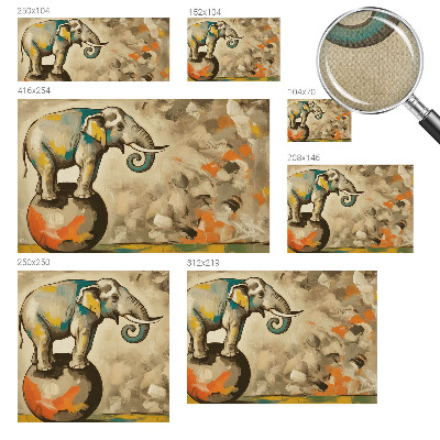 Carta da parati 3D elefante astratto