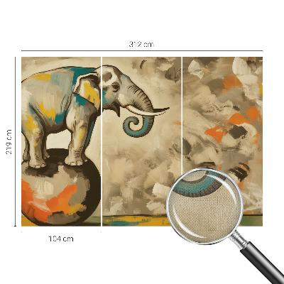 Carta da parati 3D elefante astratto