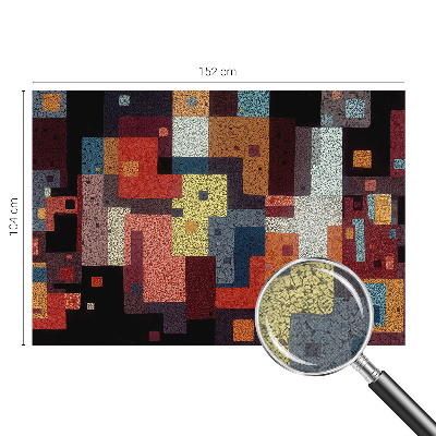 Carta da parati effetto profondità Forme multicolori