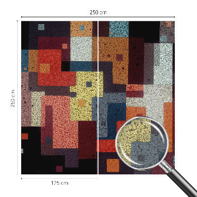 Carta da parati effetto profondità Forme multicolori