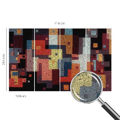 Carta da parati effetto profondità Forme multicolori