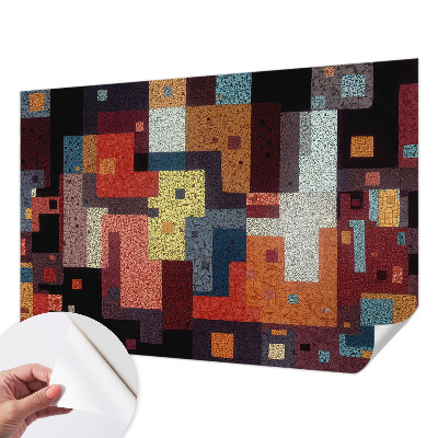 Carta da parati effetto profondità Forme multicolori