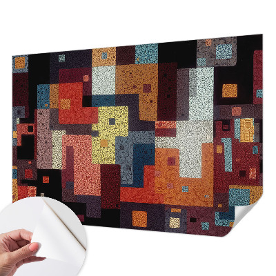 Carta da parati effetto profondità Forme multicolori