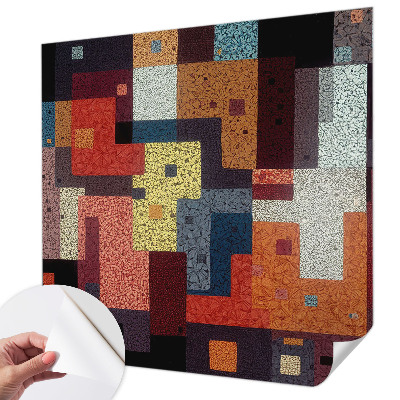 Carta da parati effetto profondità Forme multicolori