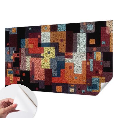 Carta da parati effetto profondità Forme multicolori