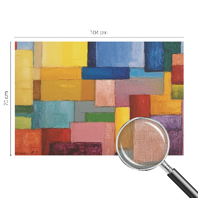 Carta da parati 3D rettangoli colorati
