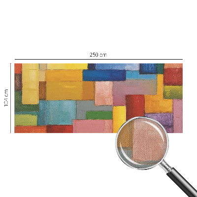 Carta da parati 3D rettangoli colorati