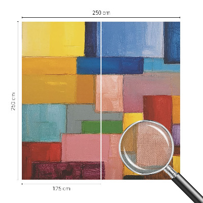 Carta da parati 3D rettangoli colorati