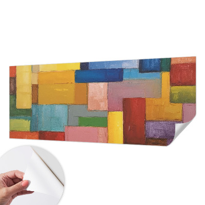 Carta da parati 3D rettangoli colorati