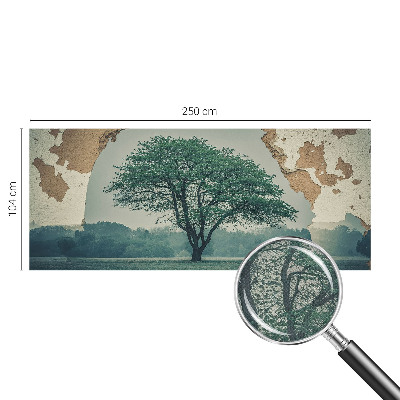 Carta da parati panoramica effetto 3D Un albero solitario