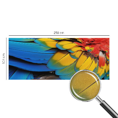 Carta da parati cameretta Piume arcobaleno