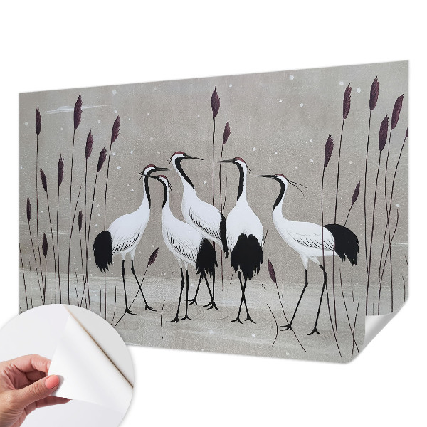 Fotomurale per cameretta Uno stormo di gru