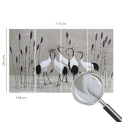 Fotomurale per cameretta Uno stormo di gru