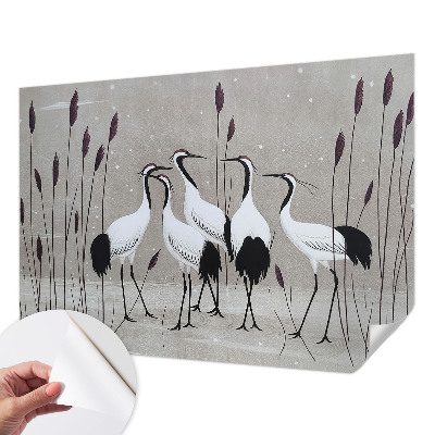 Fotomurale per cameretta Uno stormo di gru