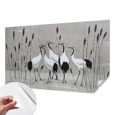 Fotomurale per cameretta Uno stormo di gru