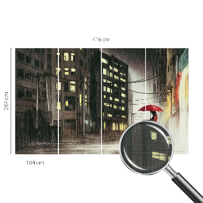 Fotomurale per bambini Città piovosa