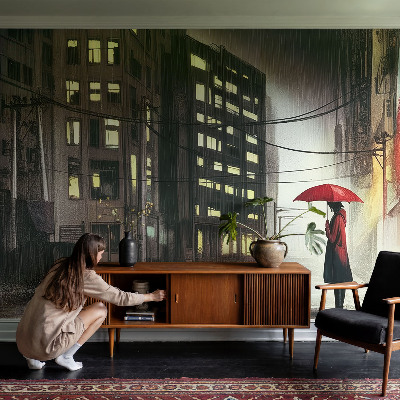 Fotomurale per bambini Città piovosa