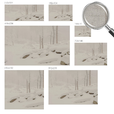 Carta da parati 3D Foresta innevata