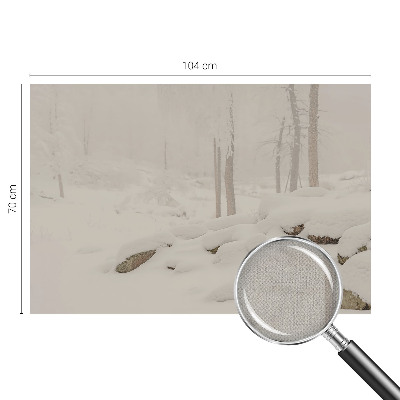 Carta da parati 3D Foresta innevata