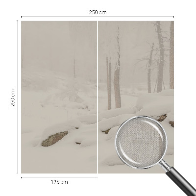 Carta da parati 3D Foresta innevata