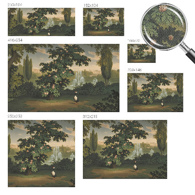 Fotomurale effetto 3D Giardino naturale