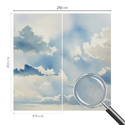 Carta da parati panoramica effetto 3D Nuvole celesti
