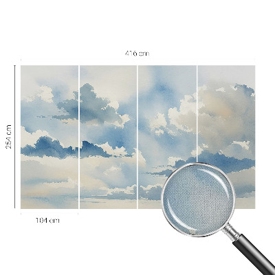 Carta da parati panoramica effetto 3D Nuvole celesti