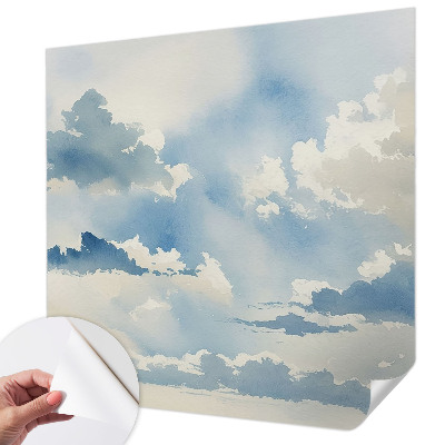 Carta da parati panoramica effetto 3D Nuvole celesti