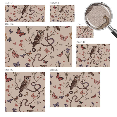 Carta da parati cameretta Natura del gufo