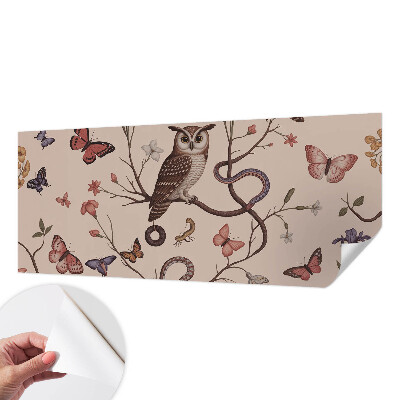 Carta da parati cameretta Natura del gufo