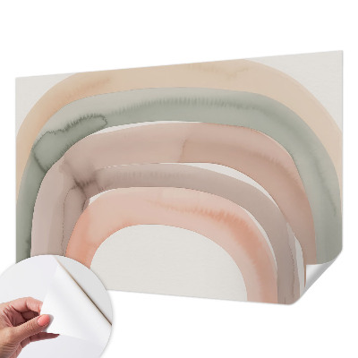 Carta da parati effetto profondità archi arcobaleno