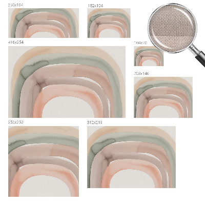 Carta da parati effetto profondità archi arcobaleno