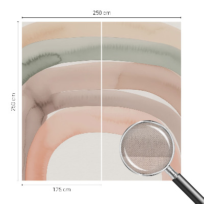 Carta da parati effetto profondità archi arcobaleno