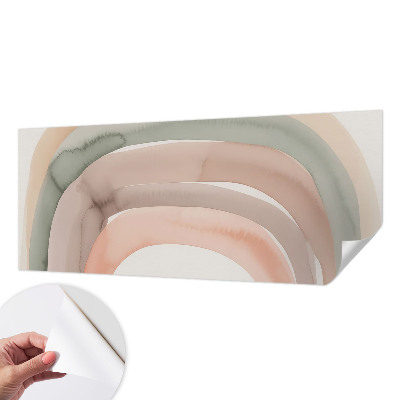 Carta da parati effetto profondità archi arcobaleno