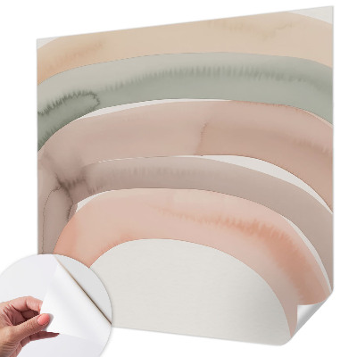 Carta da parati effetto profondità archi arcobaleno