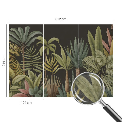 Carta da parati per cameretta giungla tropicale