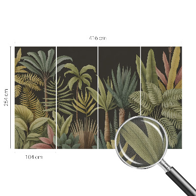 Carta da parati per cameretta giungla tropicale