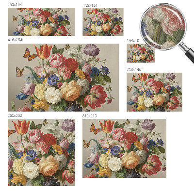 Fotomurale 3D Fiori e farfalle