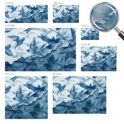 Carta da parati panoramica effetto 3D Uccelli dinamici