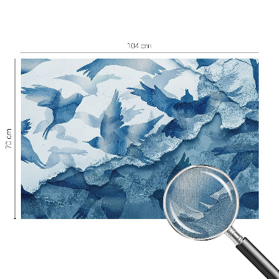 Carta da parati panoramica effetto 3D Uccelli dinamici