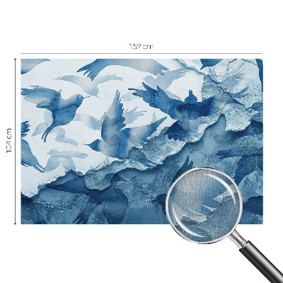 Carta da parati panoramica effetto 3D Uccelli dinamici