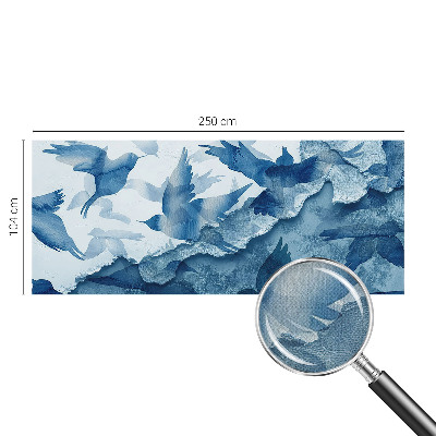 Carta da parati panoramica effetto 3D Uccelli dinamici