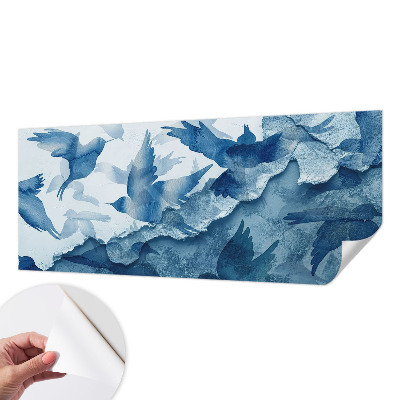 Carta da parati panoramica effetto 3D Uccelli dinamici