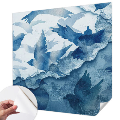 Carta da parati panoramica effetto 3D Uccelli dinamici